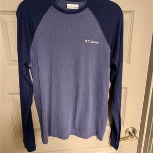Columbia Navy and Light Blue Raglan Shirt